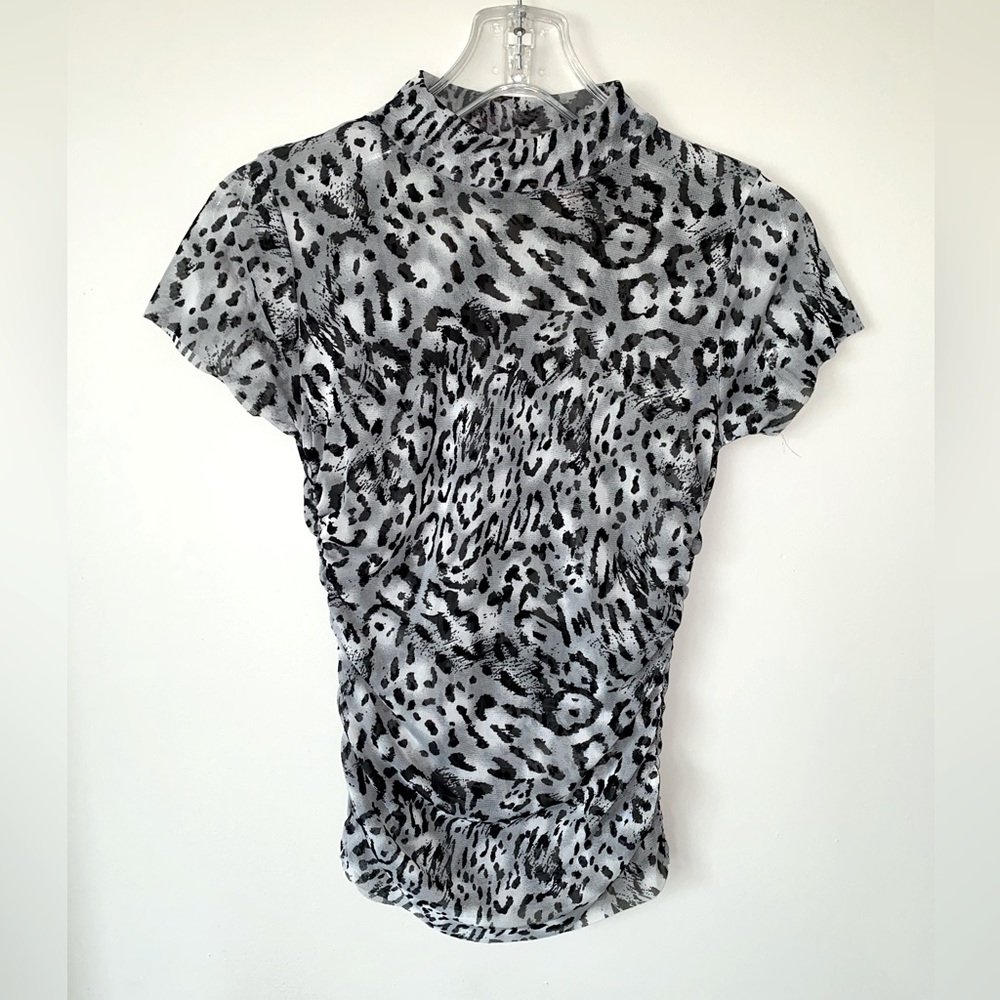 BUCKLE Mesh Animal Print Top